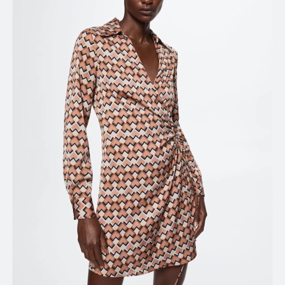 Mango Leonarda Satin Mini Dress NWT - Picture 1 of 12